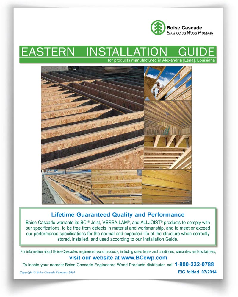 Boise Cascade Joist Hole Chart