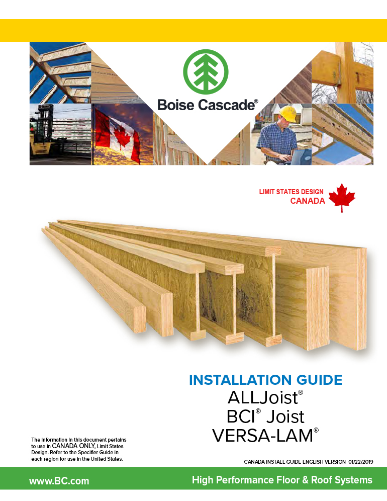 Boise Cascade I Joist Hole Chart