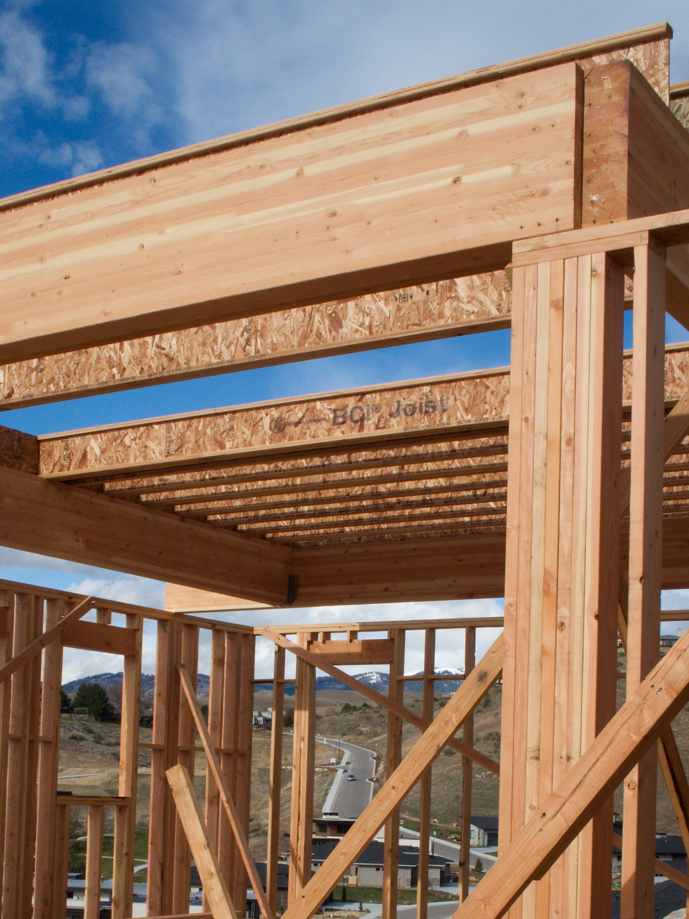 Boise Cascade glulam header and column